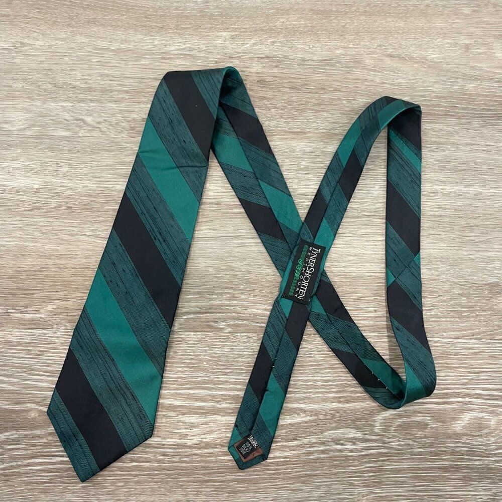 Lanvin Vintage Teal Green Silk Neck Tie